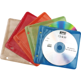 CD/DVD fodral i olika färger.